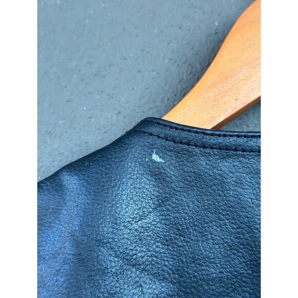 WILSONS Men's Large Leather Vest Button Up Moto Biker Style - Picture 9 of 12